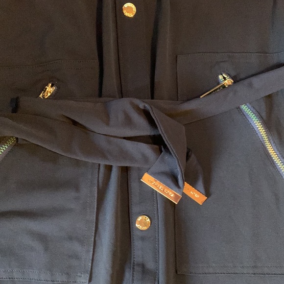 Michael by Michael Kors Navy Polyester/Spandex Maxi Dress with Gold Accents XXS - Picture 9 of 14